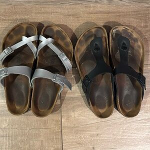 2 pairs of Birkenstock sandals size 41.  US size 10
